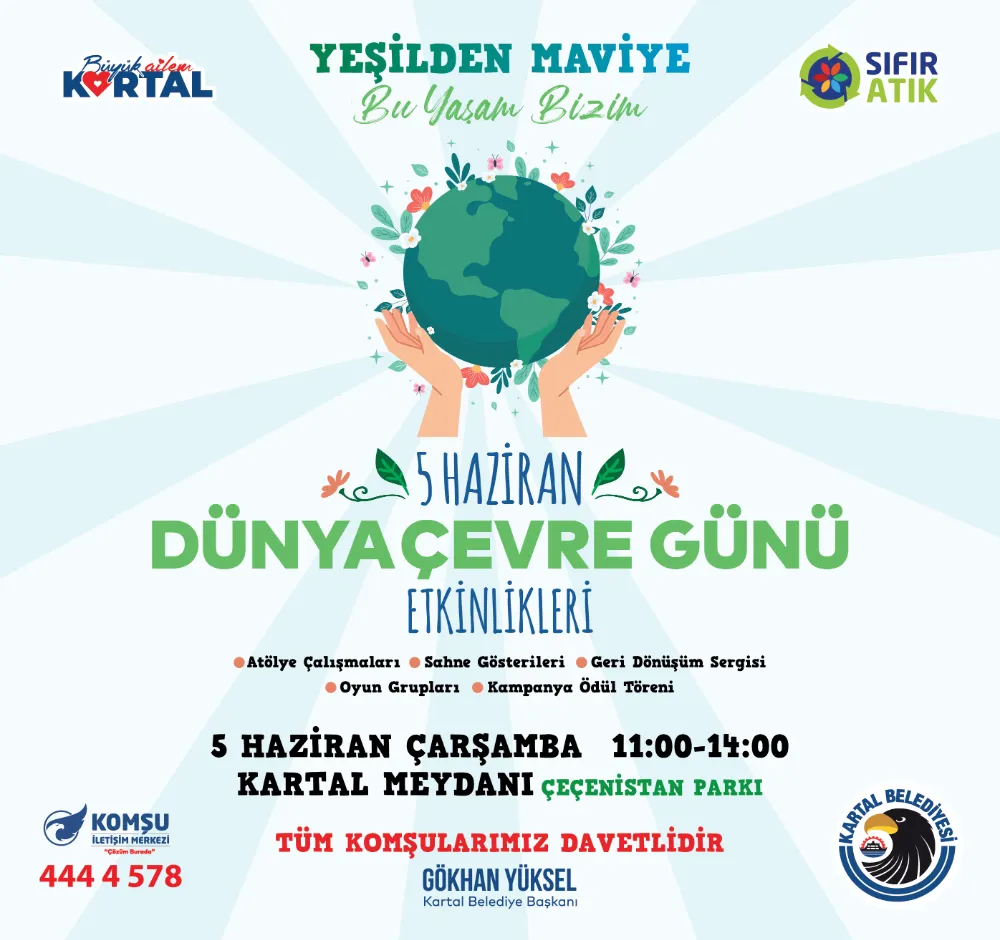 ‘ÇEVRE HAFTASI’ KARTAL’DA 4 GÜN BOYUNCA FESTİVAL HAVASINDA KUTLANACAK